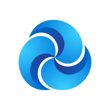 soyut su küre döndürme logosu