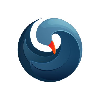 Twist mavi kaz kuş logosu