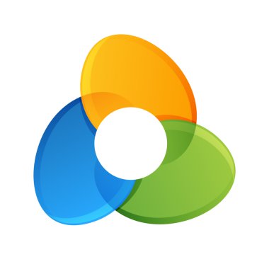 sonsuz daire şeritler logo şablonu