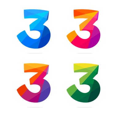 sayıları 3 köşeli kristal tarzı