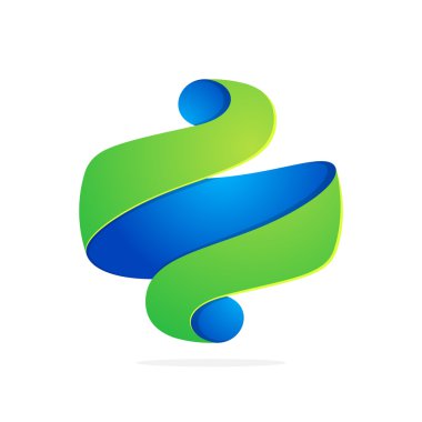 soyut küre eko yeşil logo