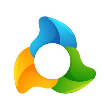 renkli sonsuz daire logo şablonu