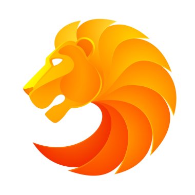 Orange lion head