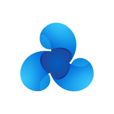 soyut su küre döndürme logosu