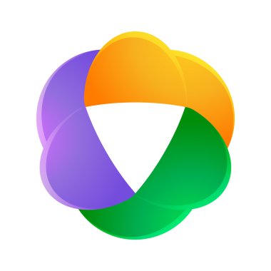 renkli sonsuz daire şeritler logosu