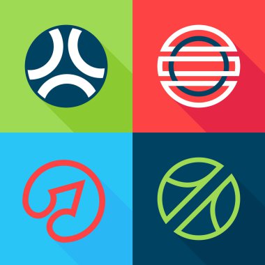 Abstract circle logos set