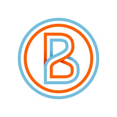 b harfi şerit logosu