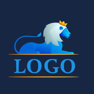 Modern 3d volume lion logo
