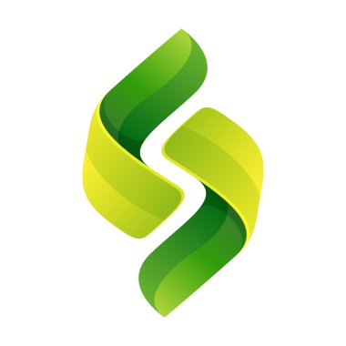 soyut yaprak yeşil küre logo.