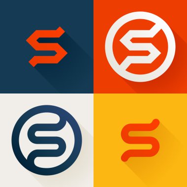 s harfi çizgi logo koymak