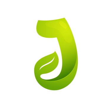 j harfi Eko logo ses ayarı simgesi