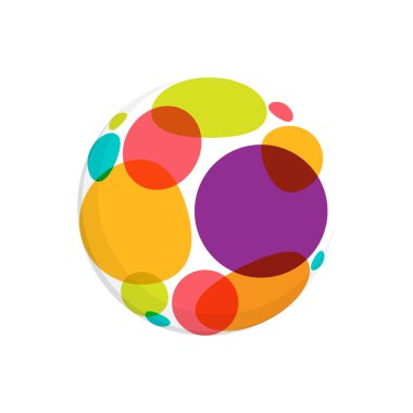 soyut yuvarlak nokta logosu