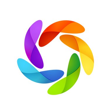 Renkli güneş logosu