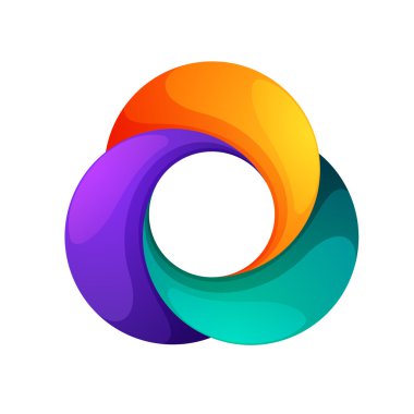 sonsuz daire şeritler logo şablonu