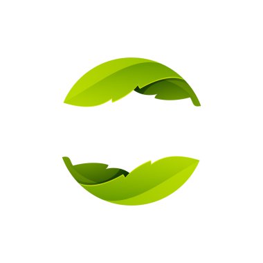 soyut küre yeşil yaprak logosu