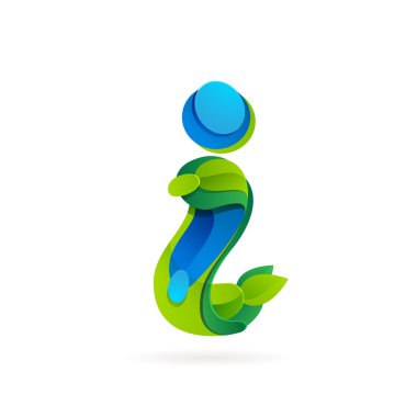 Ben cilt ekoloji logo mektubu
