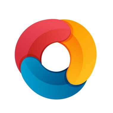 sonsuz daire şeritler logo şablonu