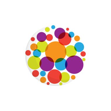 soyut yuvarlak nokta logosu