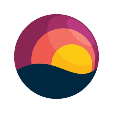gün batımı vektör logo simge