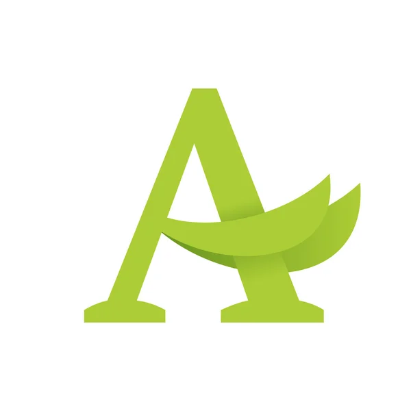 A letter green logo icon — Stock Vector