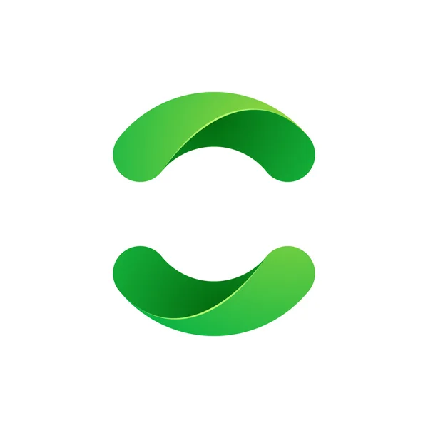 Esfera abstracta eco verde logo — Vector de stock