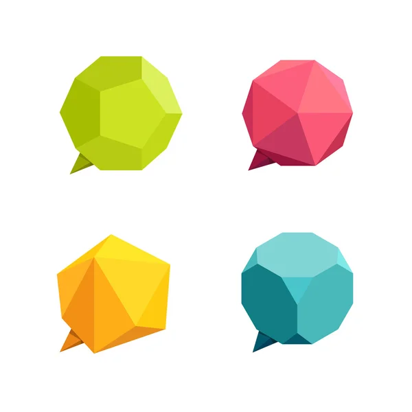 Bulles d'élocution polygone — Image vectorielle
