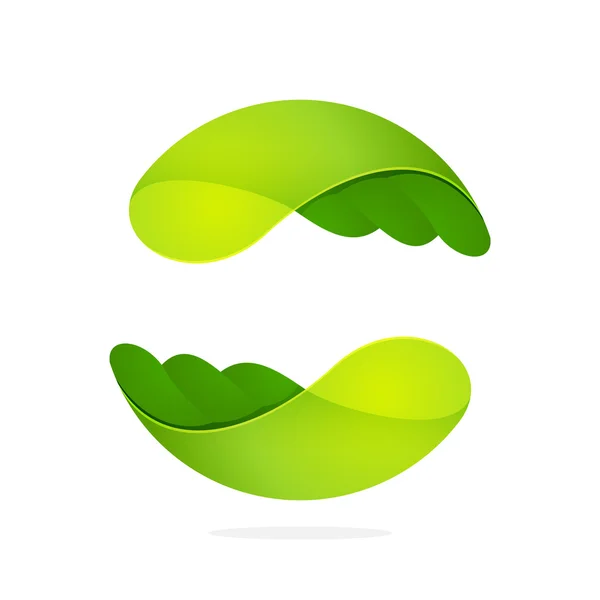 Λογότυπο τομέα αφηρημένα πράσινο φύλλο. — Διανυσματικό Αρχείο