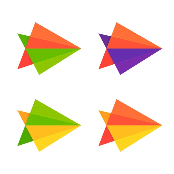 Abstract arrows logo set — Stock Vector