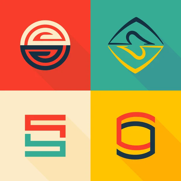 S brief lijn logo set — Stockvector