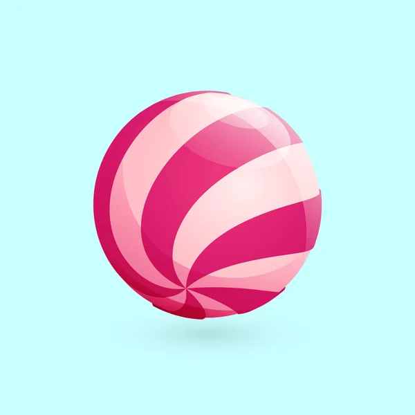 Logotipo de caramelo rosa abstracto — Vector de stock