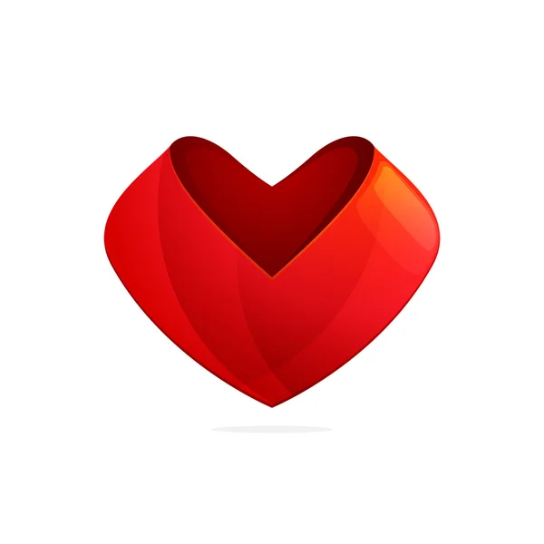 รูปแบบโลโก้สัญลักษณ์หัวใจ — ภาพเวกเตอร์สต็อก