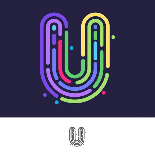 U letter line logo — Stock Vector