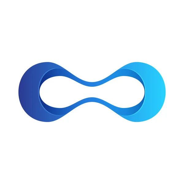 Blue symbol of infinity — 스톡 벡터