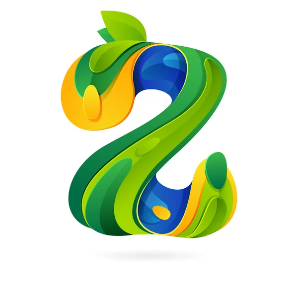 Z lettre éco logo — Image vectorielle