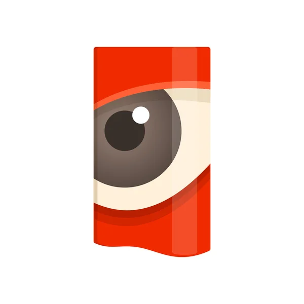 Red eye icon — Stock Vector