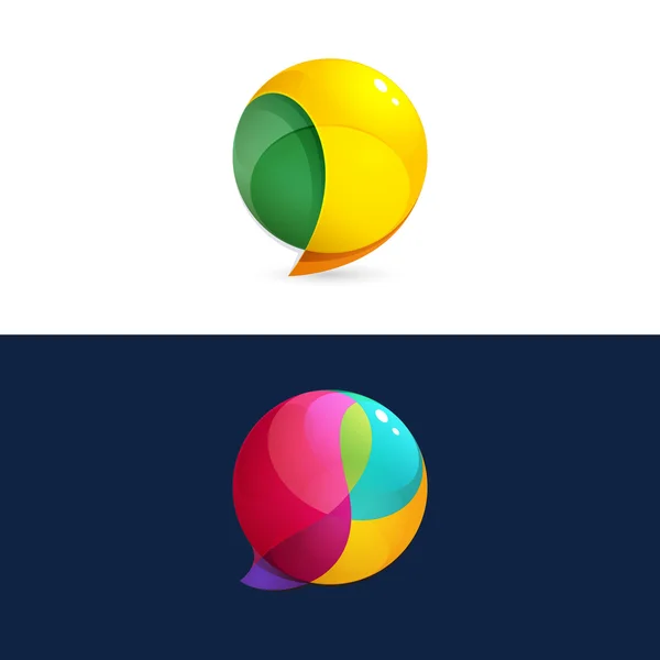 Sphere Speech Bubbles logos — 图库矢量图片