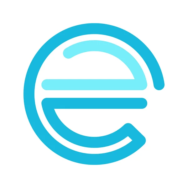 E Letter Line Logo. — Stockvektor