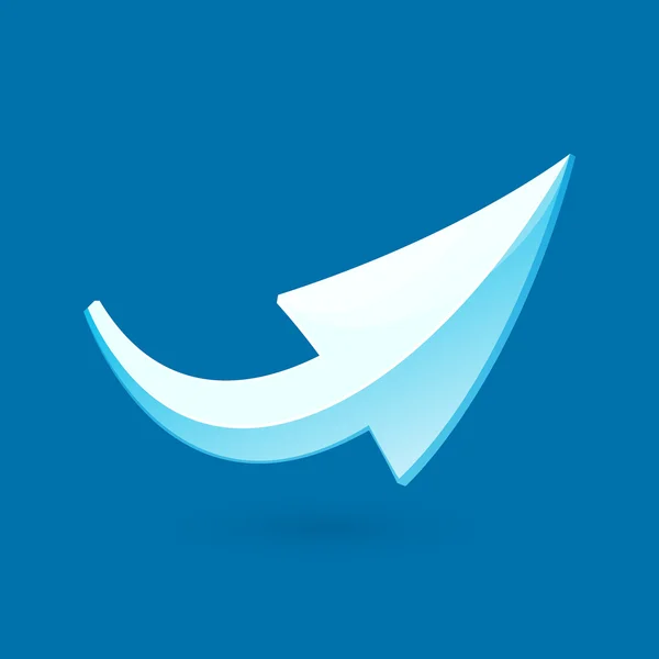 3d arrow logo — 스톡 벡터