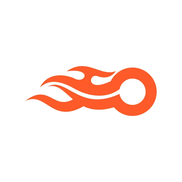 O letter fire volume logo — Stockový vektor