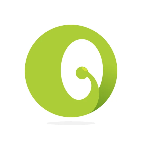 O letter green logo icon — Wektor stockowy
