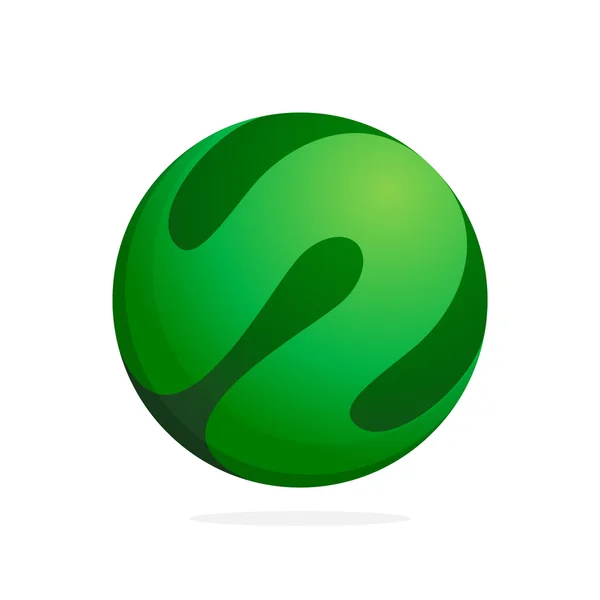 Анотація сфери еко-зелений логотип — стоковий вектор