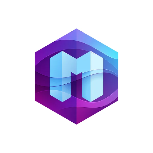 M lettre volume logo — Image vectorielle