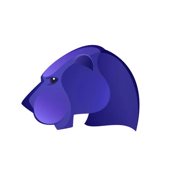 Panther head volume logo icon. — Stock vektor