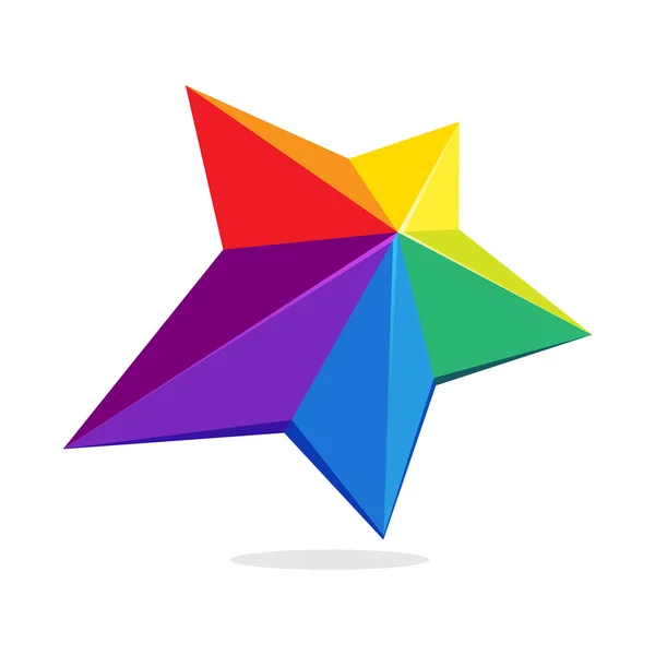 Vector colorful star logo icon — Stock Vector