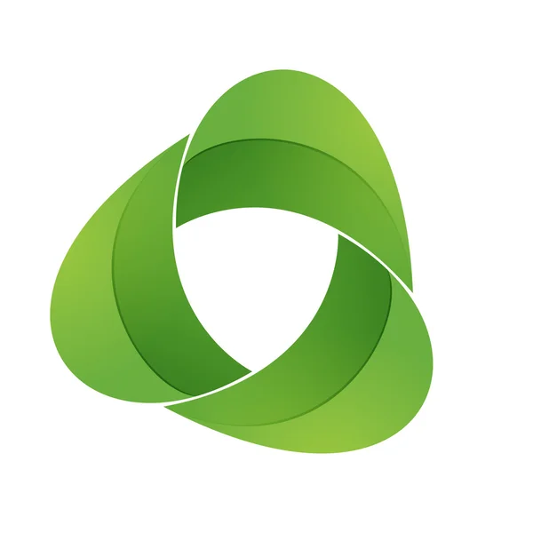 Logo-ul panglică cerc infinit verde — Vector de stoc