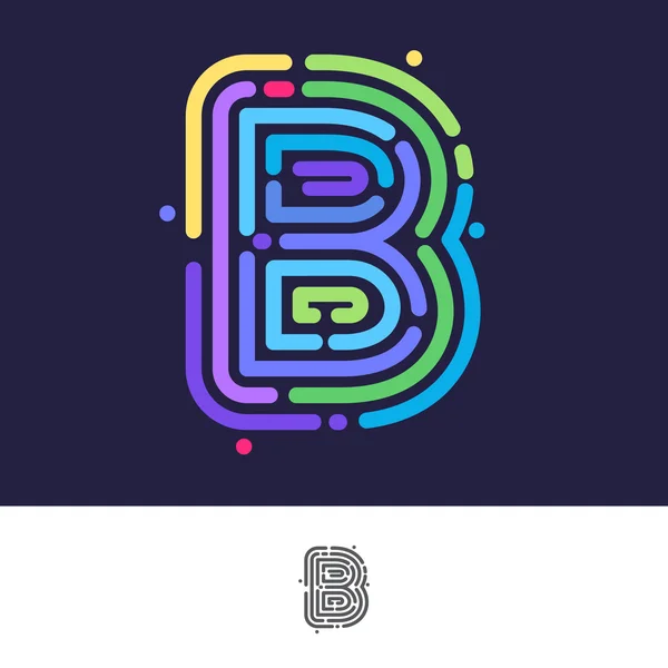 B písmeno řádku logo — Stockový vektor