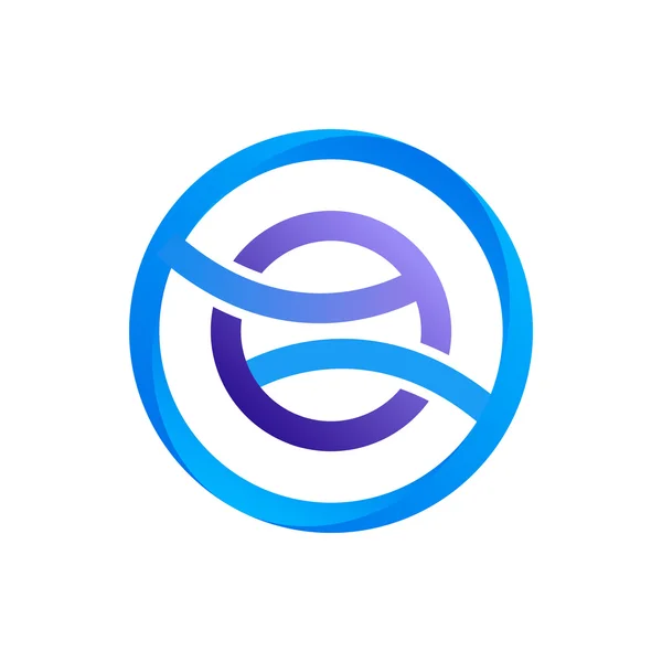 Oändlig cirkel ribbon logo mall. — Stock vektor