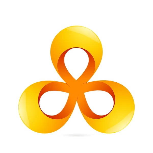 Triangle ribbon logo — Stock vektor