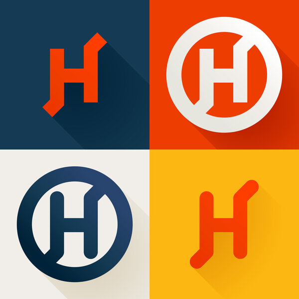 Набор логотипов линии Н
