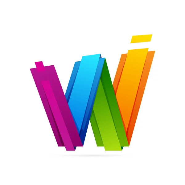 W letra logo — Vector de stock